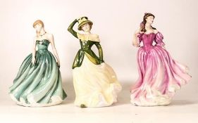 Royal Doulton lady figures to include Lauren HN3975, Sarah HN3978 and Spring Morn (3)