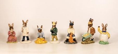 Royal Doulton Bunnykins to include Polly DB71Fisherman DB176, Seaside DB177, Boy Skater DB152,