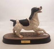 Beswick dog The Spaniel with ceramic base attached.