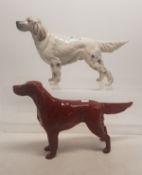 A collection of Beswick dogs to include English Setter Bayldone Baronet, together with Sugar of