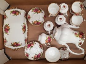 Royal Albert Old Country Roses Pattern 16 piece Coffee Set (1sts)