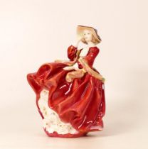 Royal Doulton Lady Figure Top O The Hill Hn1834 together with Royal Albert Old Country Rose