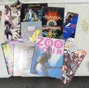 A collection of 1990's Tour Programs including U2 Zoo TV Tour, U2 Zooropa 93 , Iron Maiden, The