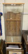 Ikea glass display cabinet with interior glass shelving 46.5cm W 36.5cm D x 172cm H