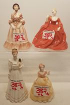 A collection of small coalport figures Natalie, Hannah, Josephine & Radience (4)