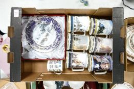 A collection of Royal Doulton Nelson Victories tankards together with boxed Spode limited edition