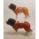 A collection of Beswick dogs to include St Bernard Cornasarth Stroller in glass together with a matt