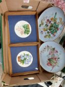 A Mixed Collection of Items to Include Decorative Wall Plates and Decorative Wall Plaques (1 Tray)