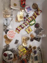 A collection of pin and lapel badges to include Birmingham Speedway items, trade union badges &
