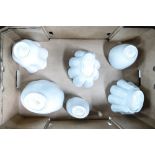 Wileman & Co and Shelley jelly moulds ( 6 pieces)