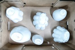 Wileman & Co and Shelley jelly moulds ( 6 pieces)