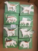 A collection of Beswick Foxhounds, 4 x first version and 4 x second version (8).