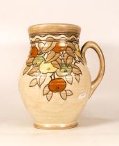 Crown Ducal falling fruit jug. Height 25.5cm