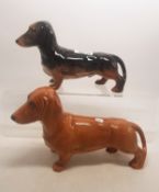 A collection of Beswick dogs to include two Dachshunds both in a gloss finish (2).