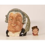 Two Royal Doulton Character Jugs The Lawyer D6498 and Sam Weller (2)