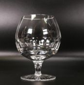 Clear Cut Glass Crystal set of 4 Cognac Glasses made for Delamerie Fine Bone China