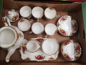 Royal Albert Old Country Roses Pattern 22 piece Teaset (1st quality)