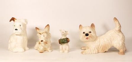 A group of ceramic dogs to include Rington terrier, Beswick 811, Beswick seated dog 308 and 1