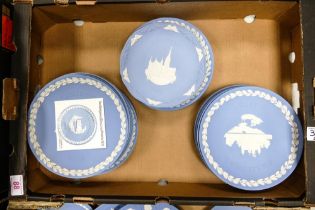 A collection of Wedgwood jasper ware Christmas plates (19)
