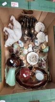 A Mixed Collection of Items to Include Jubilee China Salt and Pepper Swans, Various Animal