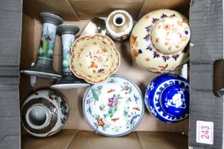 A Mixed Collection of Cersmics to include Ginger Jars, Satsuma Meiping Vase, Pewter banded bowl etc.