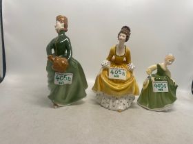 Royal Doulton Lady Figures to Include Grace HN2318, Fair Maiden HN2211, Coralie HN2307 (3)