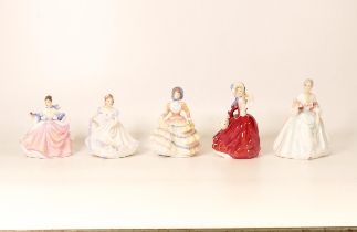 Royal Doulton Small Lady Figures to include Autumn Breezes Hn2176, Rebecca Hn3414, Hannah Hn3649,