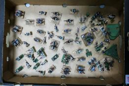 A collection of Napoleonic lead soldiers . Approx 64
