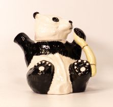 Beswick Panda Theme Novelty Teapot , height 16cm together with Kevin Francis Heraldic Bird Figure,