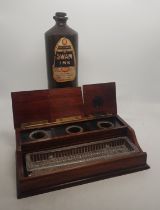 Early 20th Century Inkstand wiith Glass Liner together with a Swan Ink Stoneware Jug complete with