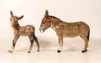 Beswick Donkey 1364B and Donkey foal 950 (2)