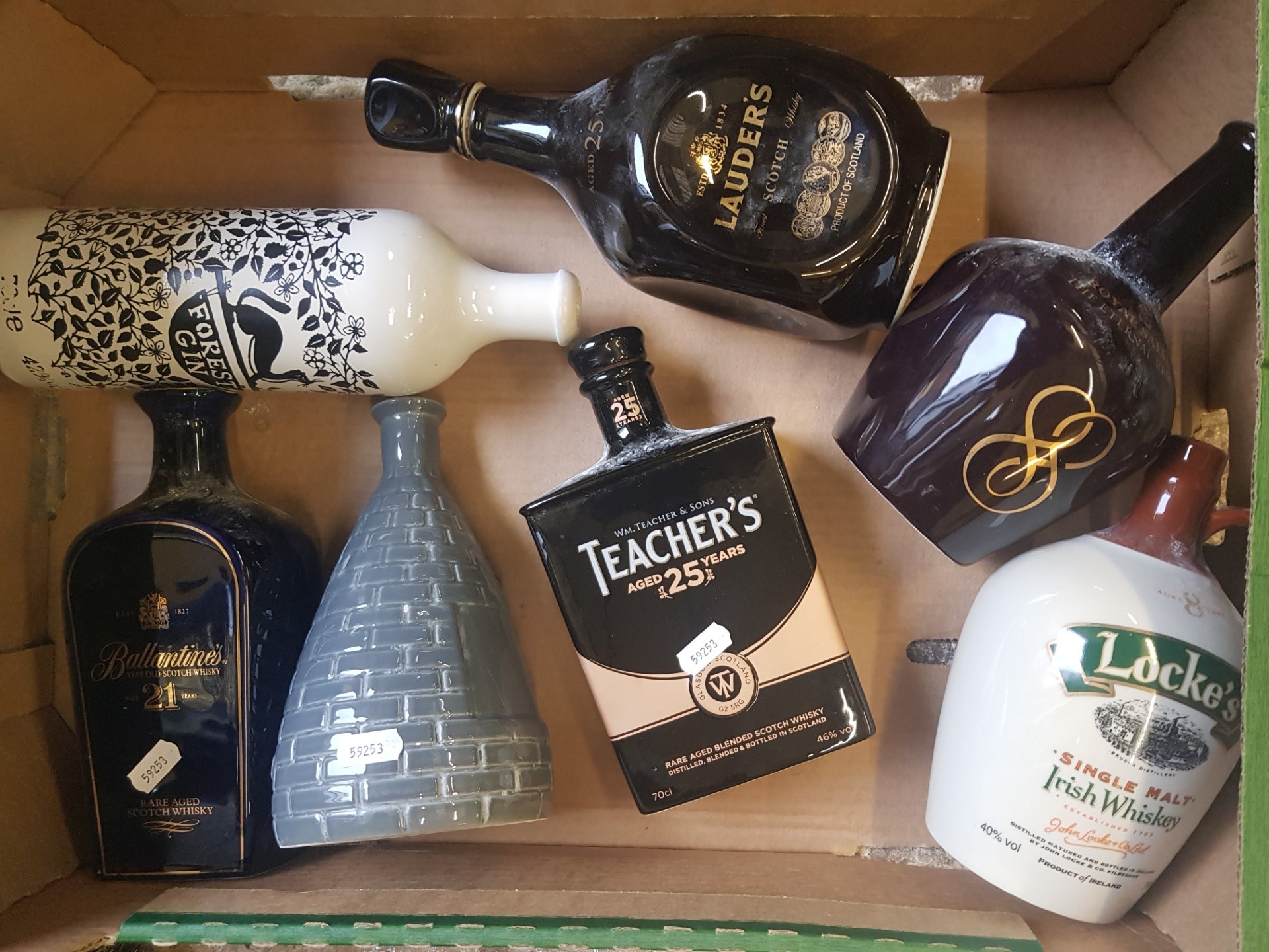 A Collection Of Wade Whisky and Spirit Decanters To Include Teacher's, Forest Gin, Ballentines,