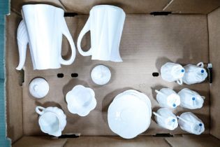 A collection of Shelley Dainty coffee set to include hot water jug ( 16 pieces)