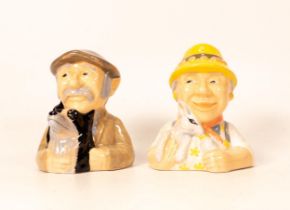 John Beswick Collection Ceramic Novelty Farmer Theme Salt & Pepper Pots, height 9cm, together with