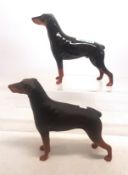 A collection of Beswick dogs to include two Doberman's, one matt, one gloss (2).