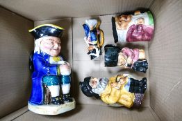 Shorter & Sons toby jugs together with unmarked musical toby jug ( 1 tray)