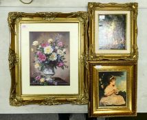 Three Framed Prints; one Albert Williams Floral Still Life together with another still life and a