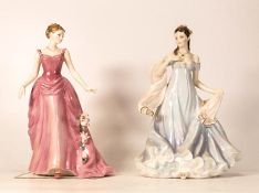 Royal Worcester figure Mia, limited edition together with all my heart limited edition 7275/12500 (