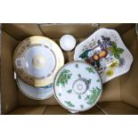 A mixed collection of items to include Spode twin handled ice bucket, Spode Reynolds square bowl,