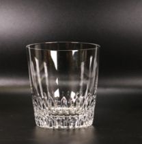 Clear Cut Glass Crystal set of 5 Whiskey Tumblers made for Delamerie Fine Bone China