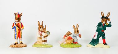 Royal Doulton Bunnykins Limited Edition figures to include Matador Db281, Mr Punch Db234,