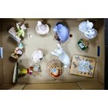 A collection of figures to include Royal Doulton Dopey by candlelight SW17, Bashful's melody SW18,