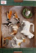 A Mixed Collection of Animal Figures to Include Beswick Highland Terrier, Terrier (a/f), Bull Dog,