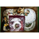 A mixed collection of items to include Royal Doulton character jugs sairy gamp D6045, Auld Mac