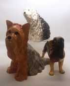 A collection of Beswick dogs to include Yorkshire Terrier Fireside model 2377 together with Old