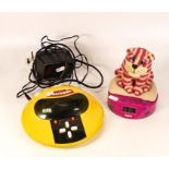 Grandstand Leisure Products Munchman mini arcade game together with Bagpuss alarm clock (2)