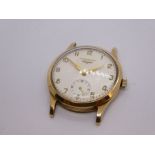 A 9ct gold gents LONGINES watch, probably dating from 1950/1960 of large size, winds and ticks