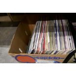 One box and 2 cases of various vintage vinyl - Easy Listening, Classical records