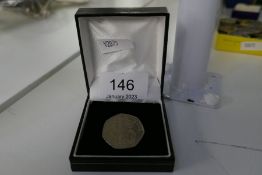 United Kingdom coin; Genuine 2009 KEW GARDENS 50 pence coin