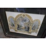 Set of similar 12 framed and glazed prints depicting the months of the year